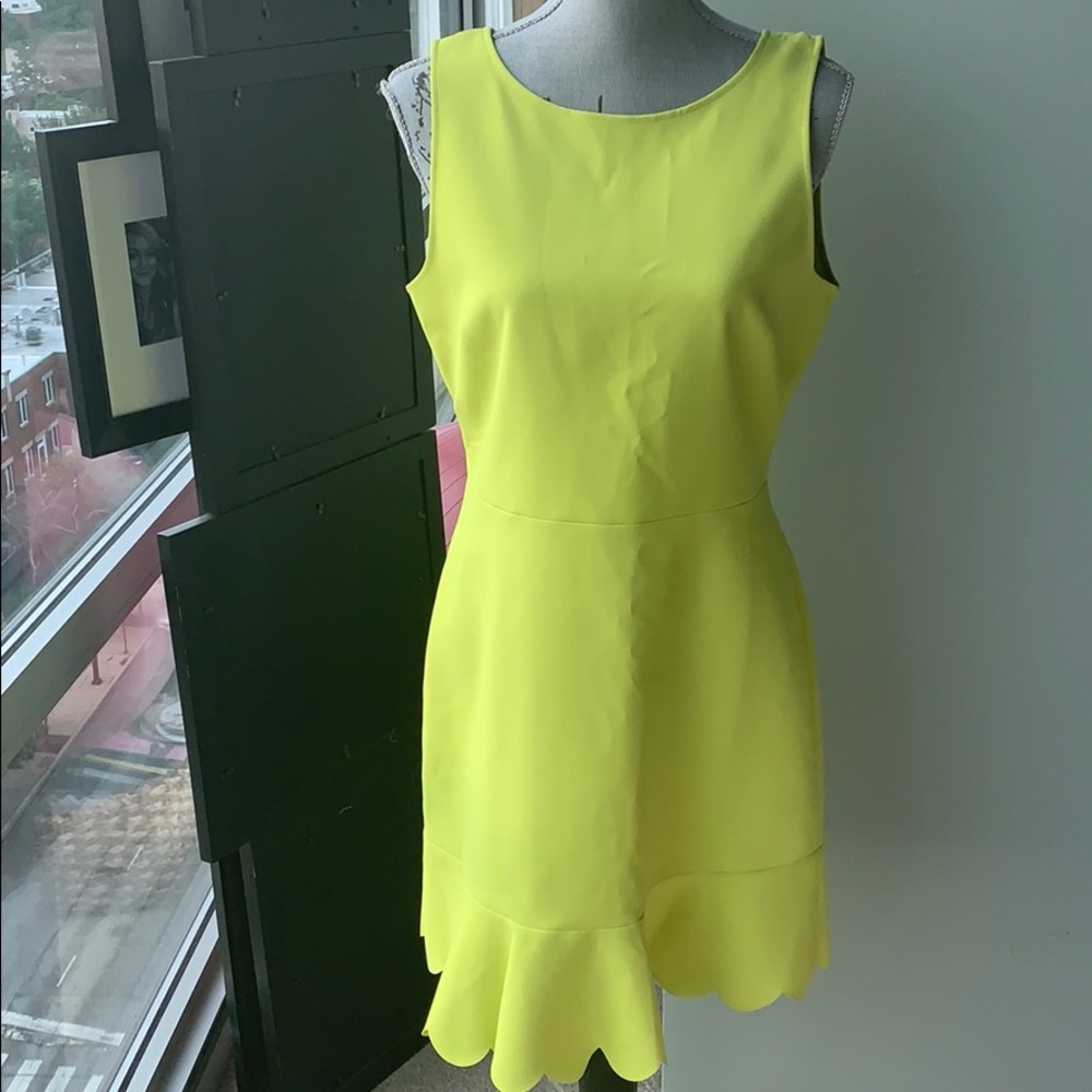 J.Crew scalloped hem dress